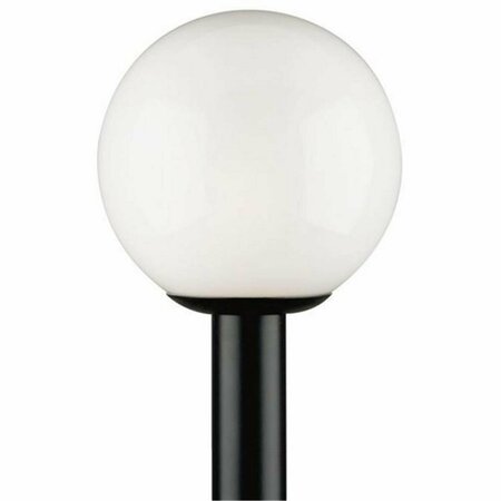 BRIGHTBOMB Polycarbonate One Light Post Top Outdoor Lantern, Black BR2689912